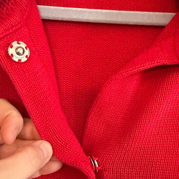 Karen Scott Sport Red Knit Snap Button Cottage core Cardigan, XL - Picture 7 of 7